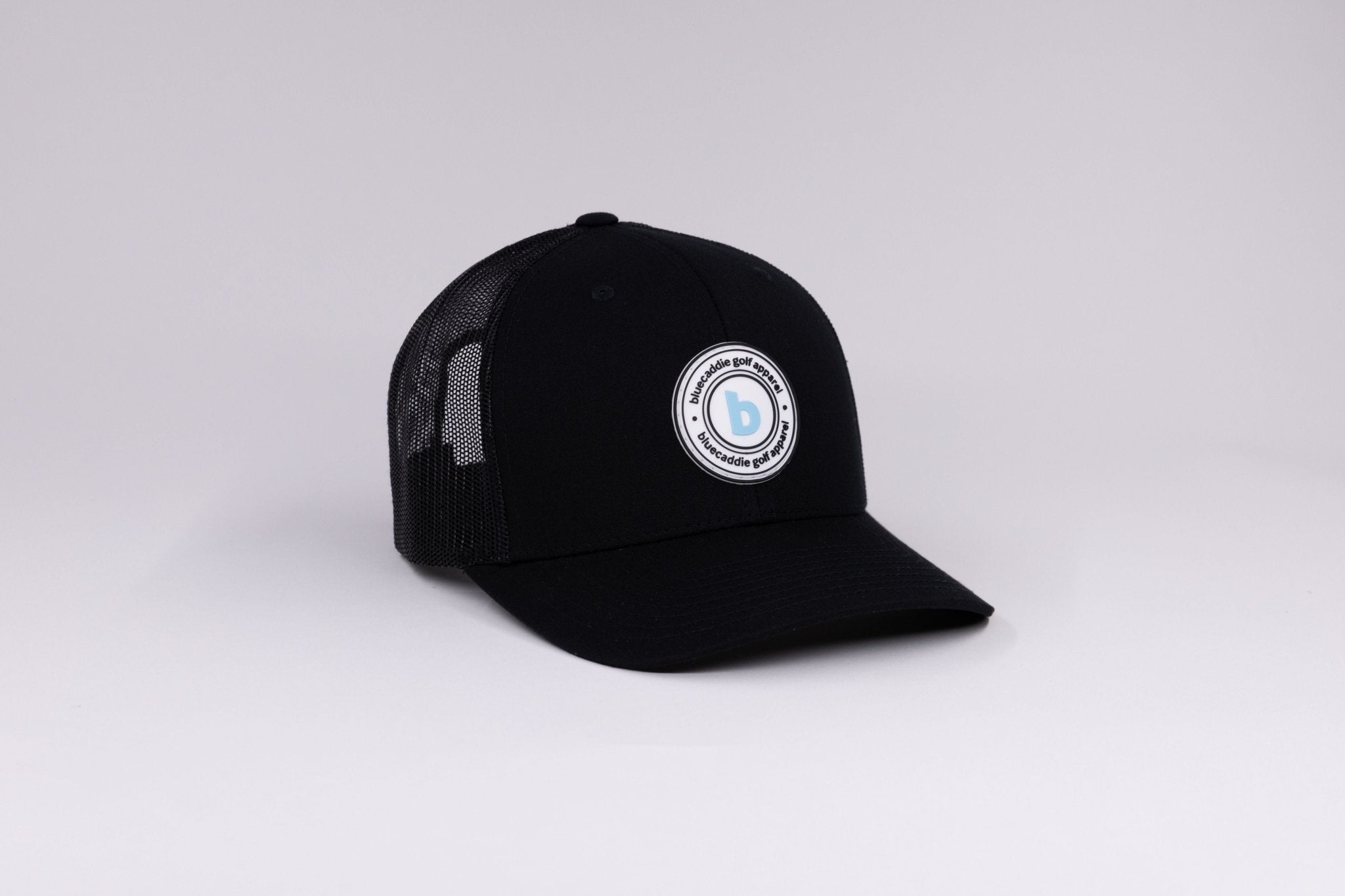 Black Stampcaddie Trucker Hat - bluecaddie