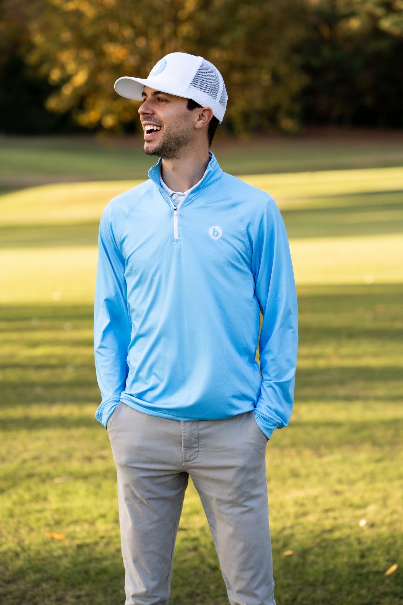 Powder Blue bluecaddie Quarter - Zip - bluecaddie